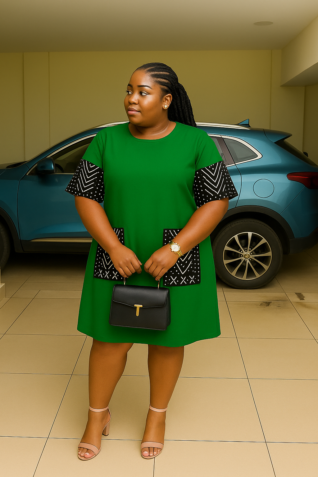 Robe "Émeraude Élégance"